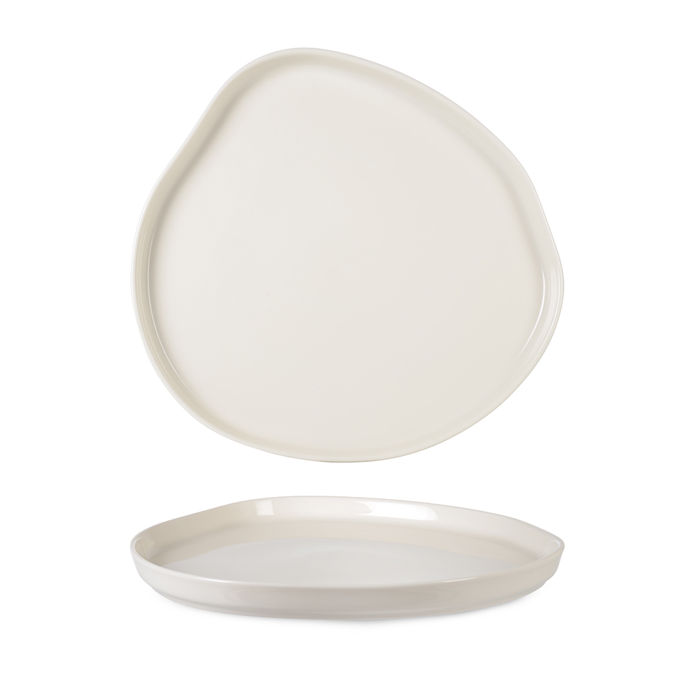 Nordic Organic Shape Vogue Cream Dinner Plate